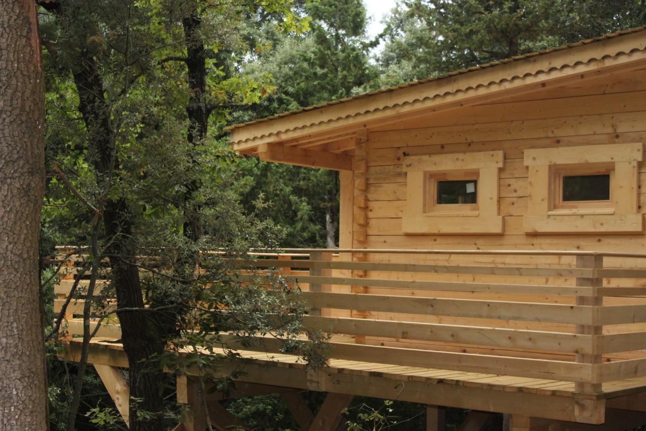 Les Cabanes Dans Les Bois Logis Hotel Villedubert Esterno foto